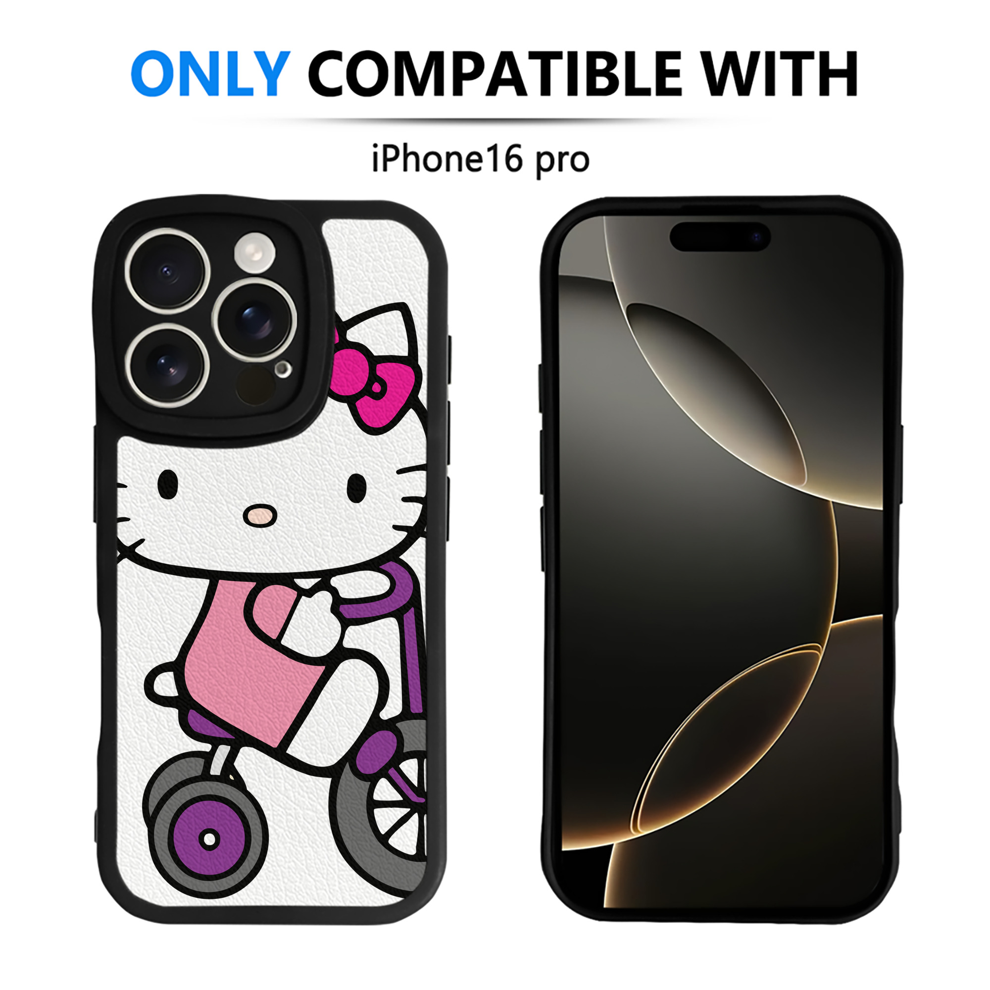 （画像用） Hello Kitty ハローキティ 【iPhone 16シリーズ対応】シリコンスマホケース（レザー調） 材質：シリコン